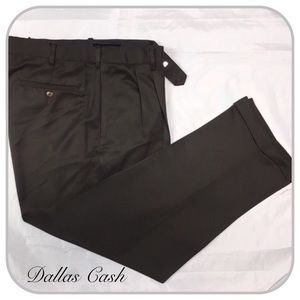 Croft & Barrow 34/30 Brown Pleated Dress Pants